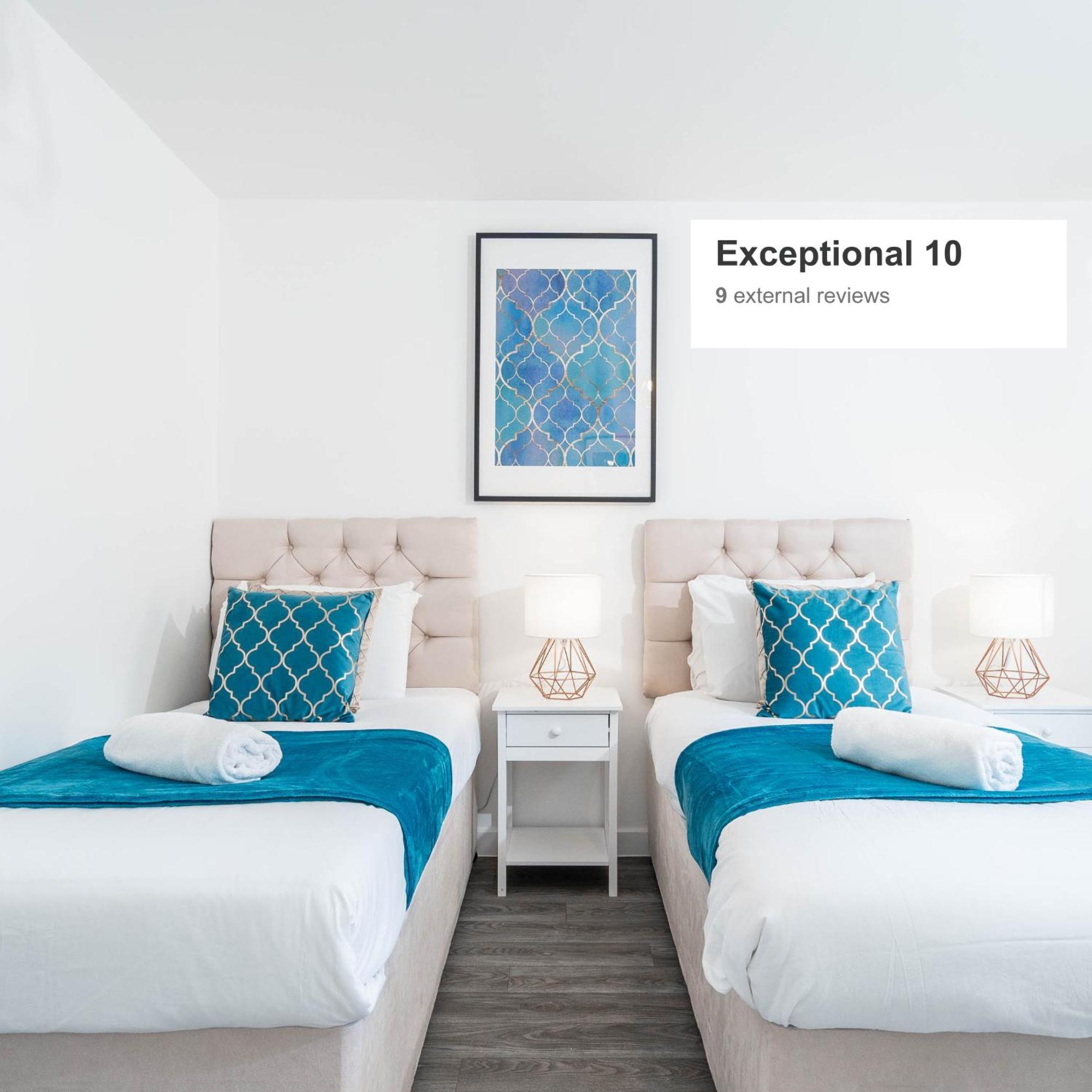 Luxury Apartment - Twin Beds - Selly Oak - Off-Street Parking - Free Netflix & Wifi - Top Rated 9Cc Бирмингам Екстериор снимка